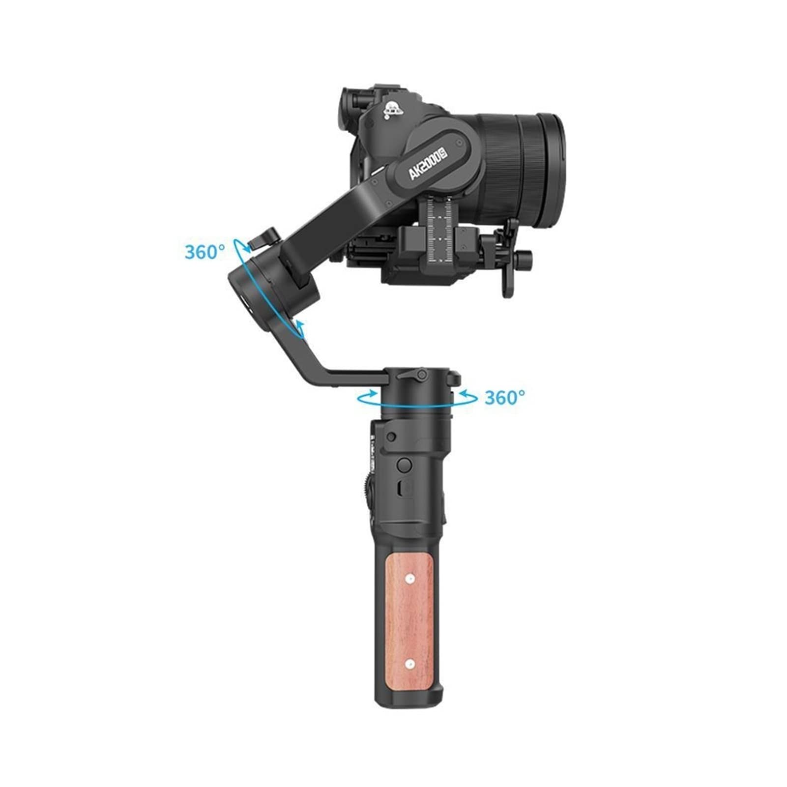AK2000S DSLR Professional Camera Stabilizer Handheld Video Gimbal Fit for DSLR Mirrorless Camera for Outdoor Video Recording (Color : Standard) (Ak2000s Standard Kit) 3