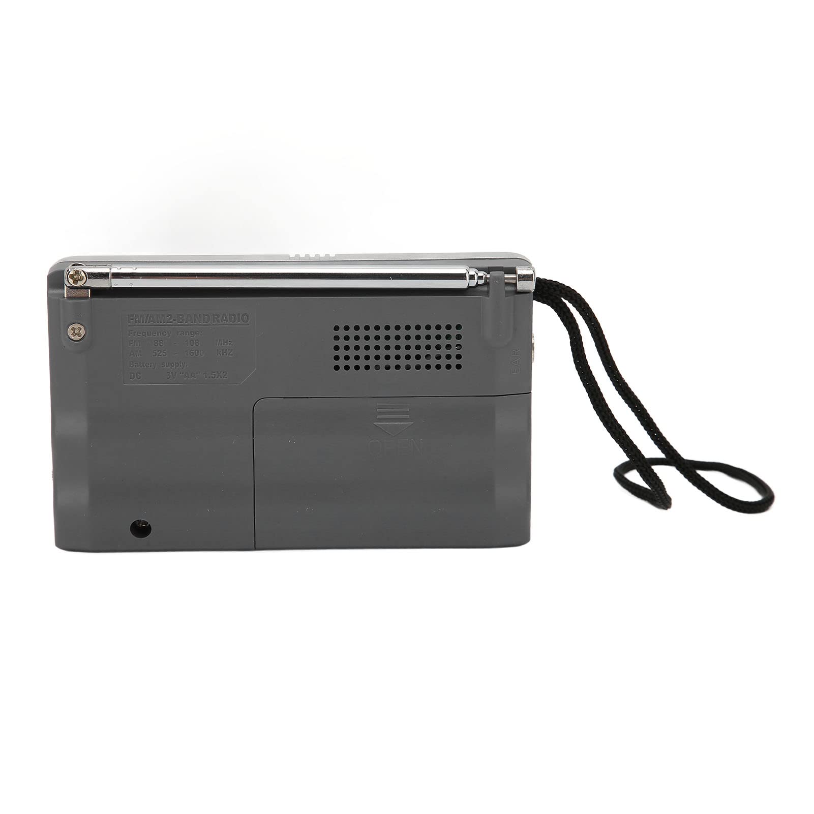 Portable Silver Gray AM FM Radio with Long Lasting 5W Speaker for Home Outdoor, Transistor Radio with Earphone Jack 6