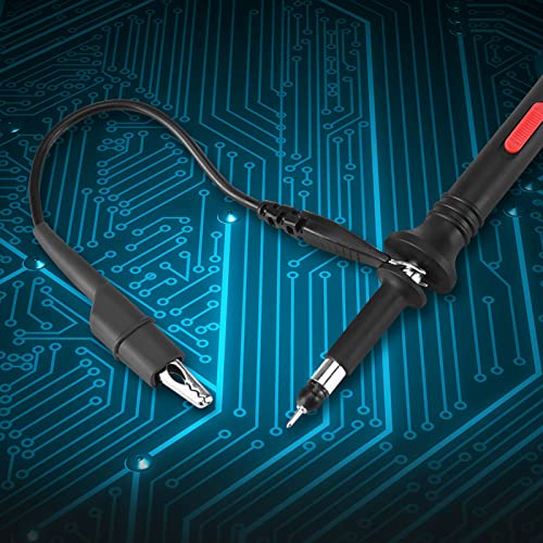 Oumefar High Sensitivity Premium Oscilloscope Scope Test Probe Clip BNC 200Mhz 10:1 and 1:1 Black Scope Test BNC End Probe with Accessory Kit for multimeter Pack of 2 3