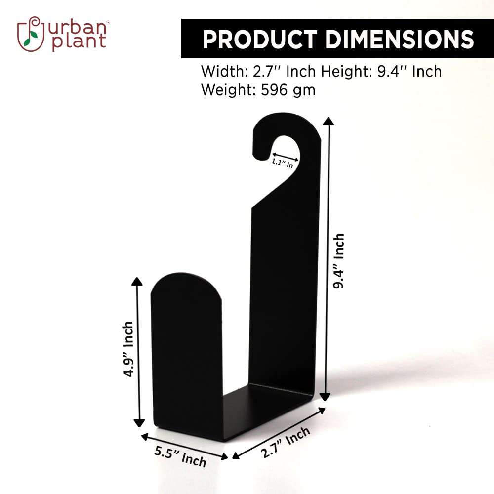 Urban Plant Iron Garden Hose Pipe Holder/Hanger,Black 4