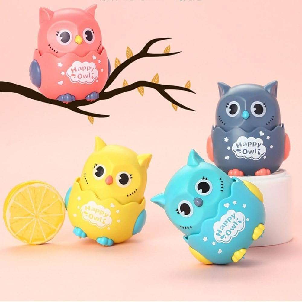 Press and Go Owl Crawling Toys for Kids | Animal Toys, Owl Cars, and Activity Toys | Fun and Engaging Owl Toys for Toddlers & Kids | Perfect for Playtime | 1 Pc (Light Carmine Pink) 4