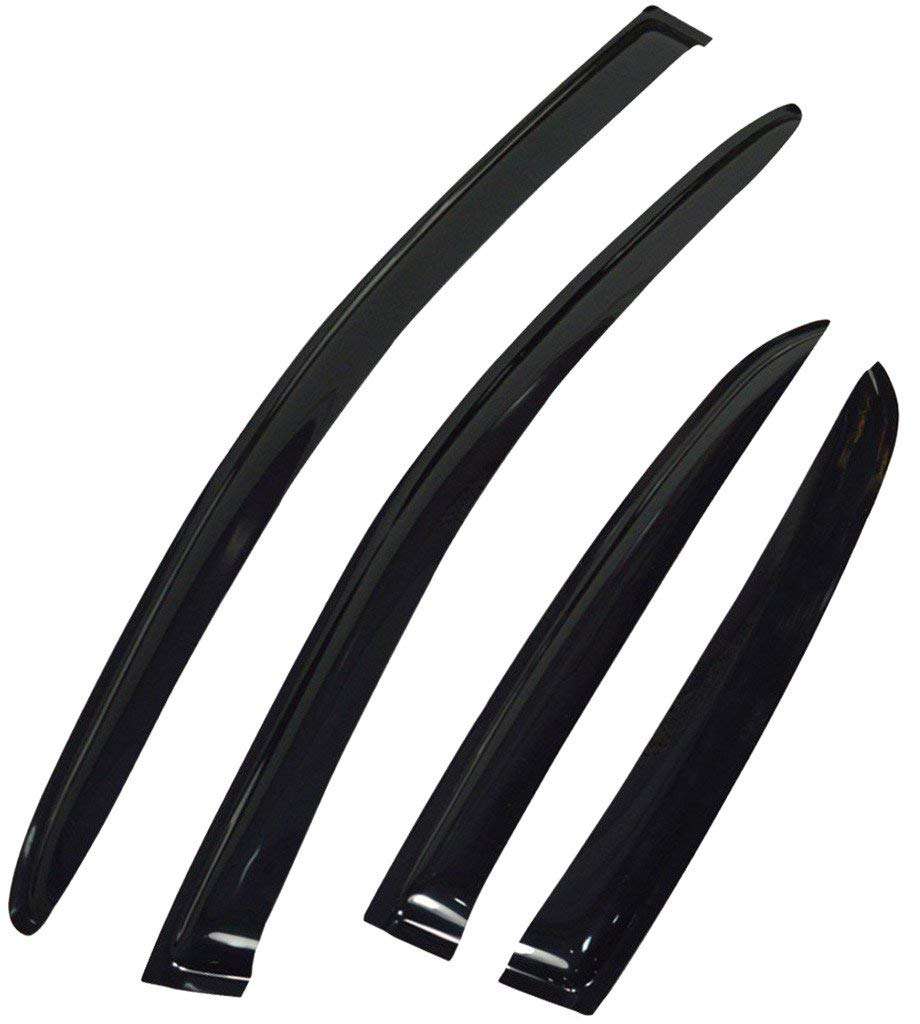 Oshotto Car Rain Wind Door Visor Side Window Deflector Compatible with Maruti Suzuki S-Cross (Set of 4), Black 3