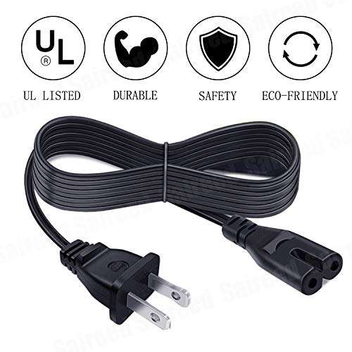12ft Power Cord Replacement for Sony PlayStation 5 PS5 Game Console 2 Prong AC Power Cable Cord 3