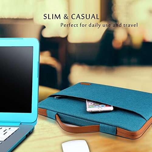 ProCase Laptop Sleeve Case, 13 inch Laptop Bag Compatible with MacBook HP Dell Lenovo ASUS Chromebook -Teal 5