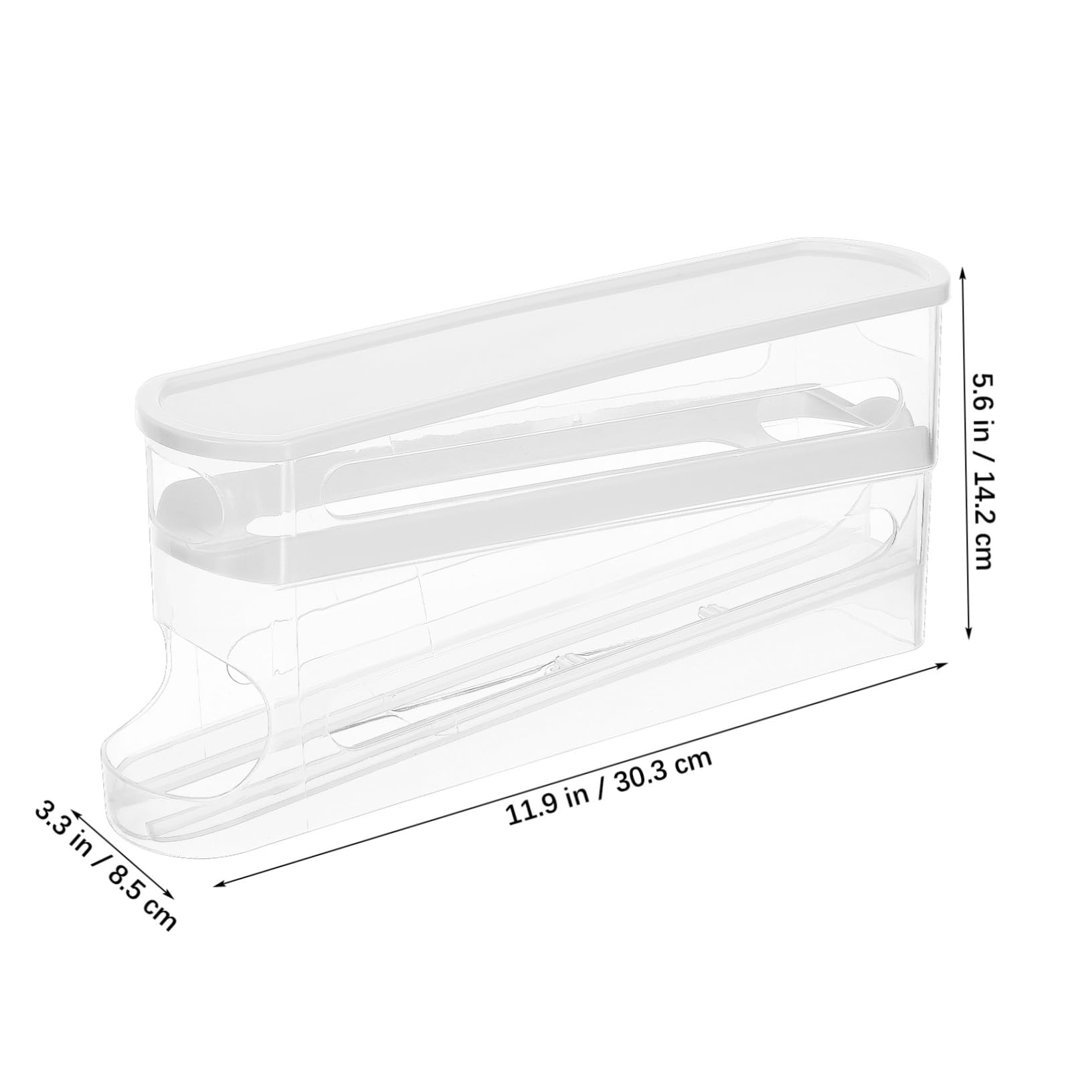 AUTSUPPL Egg Rack Carrier Organizer Keeper Holders Chicken Space Stackable Fridge Refrigerator Tier Egg Storage for Kitchen Egg Holder Racks Labels Dispenser Large Save Shape White Pp 3