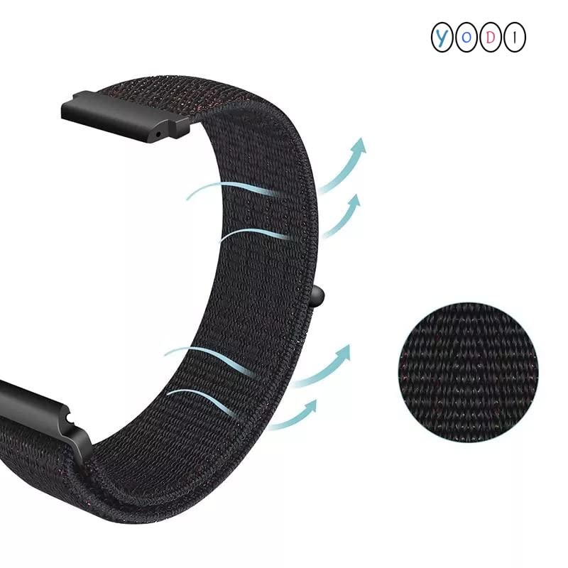 YODI Nylon Classic Strap Band for Noisefit Endure Smartwatch Only Straps Accessories for Men and Women [ Not for Any Other Models] (Lake Blue) 4