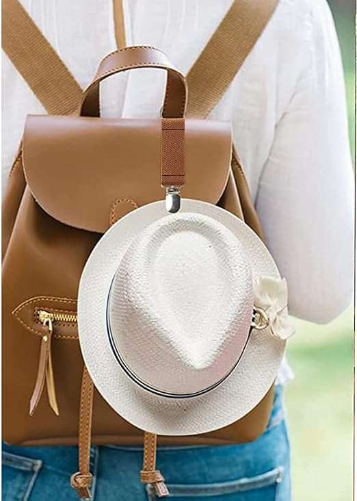 CONSILA Non-Slip Fixed Buckle| Unisex Simple Elegant Glove Clip| Handbag Hat Clip Elastic Polyester| Alloy Hat Holder Clip| Anti-Lost Cap Clips| Adults Outdoor Accessory Hat Companion (2 pcs) 3