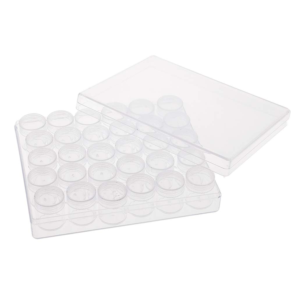 SKYCANDLE PVC Storage Container Set Beads Storage Boxes & Organizers Transparent Bottles 30 Slots 6g Make Up Cosmetic Organizer Storage Box 3