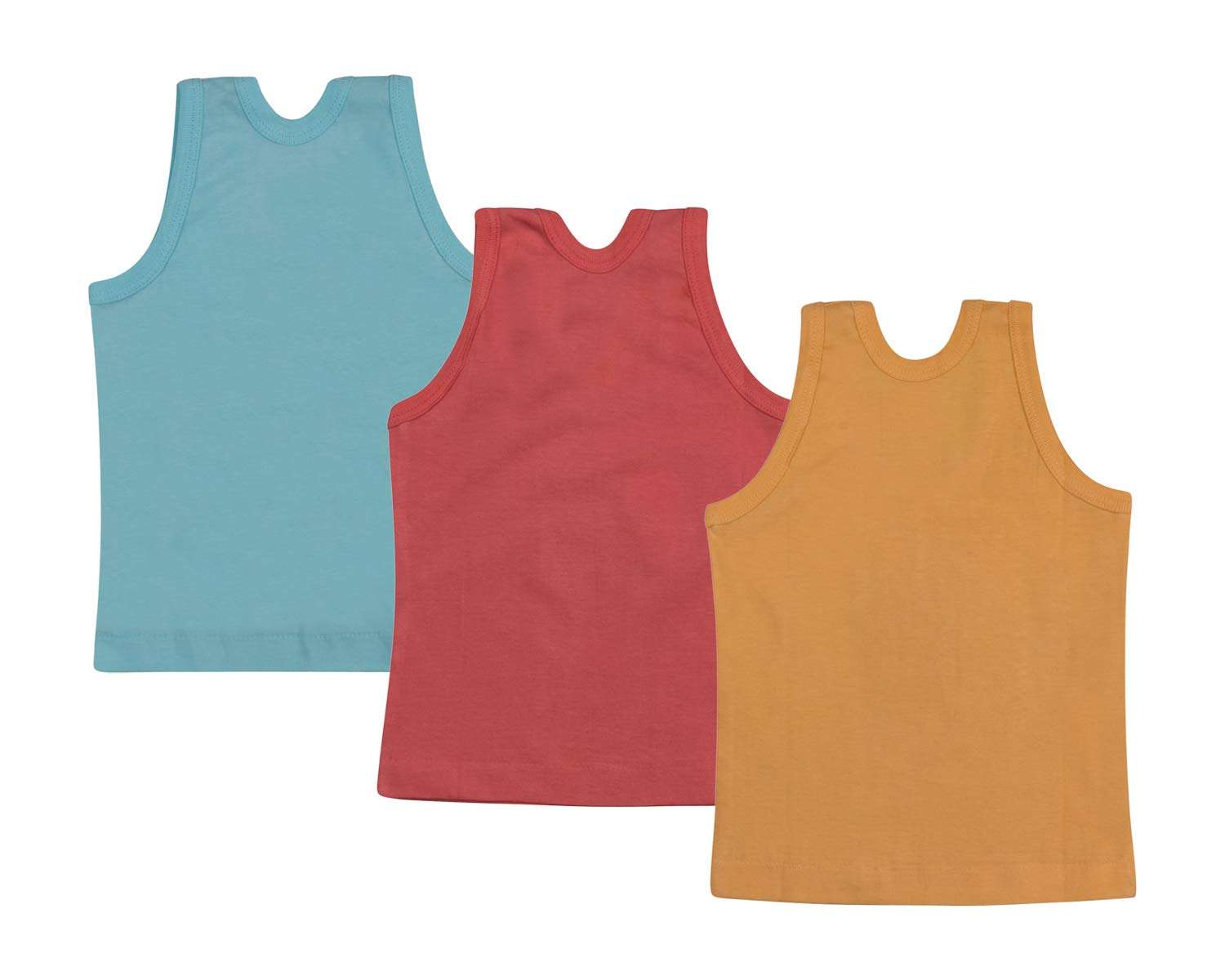 Baby boy summer wear pure cotton collection baniyans inner wear for boys combo (18-24 Months, Green) 2