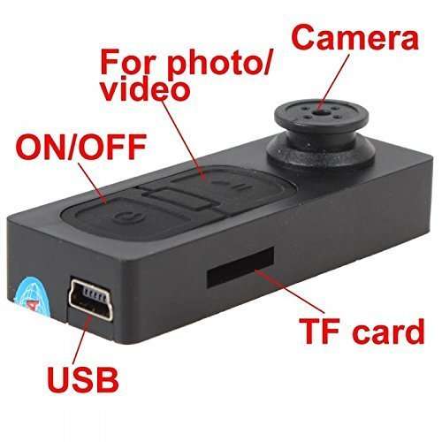 Tiny Button Spy Cam with 16GB Memory Card Storage 16GB Memory Support Not Included Memory Card |Spy Camera for Bathroom|Spy Camera for Home|Spy Camera Audio Video Recording|Spy Camera button7 3