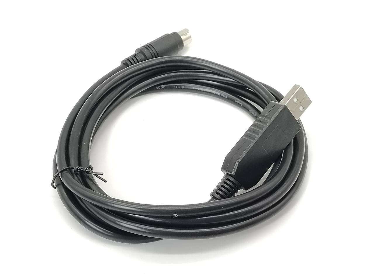 Pidwaok FT232RL USB to Mini DIN 6-Pin RS232 Programming Cable, 1.8M Serial Communication Cable for L-S (L-G) PLC XGB-XBC XGK XEC Series 3