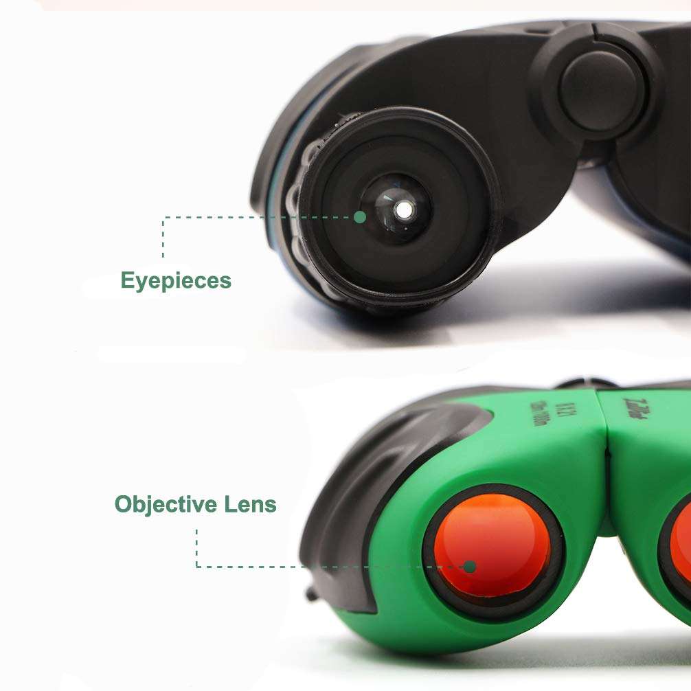 Luwint 8 X 21 Kids Binoculars, Mini Compact and Image Stabilized, Green 5
