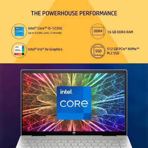 HP Pavilion x360, 12th Gen Intel Core i5-1235U, 14-inch (35.6 cm), FHD, 16GB DDR4, 512GB SSD, Intel Iris Xe graphics, FPR, 5MP camera w/privacy shutter (Win 11, MSO 2021, Silver, 1.51 kg), ek0074TU 2