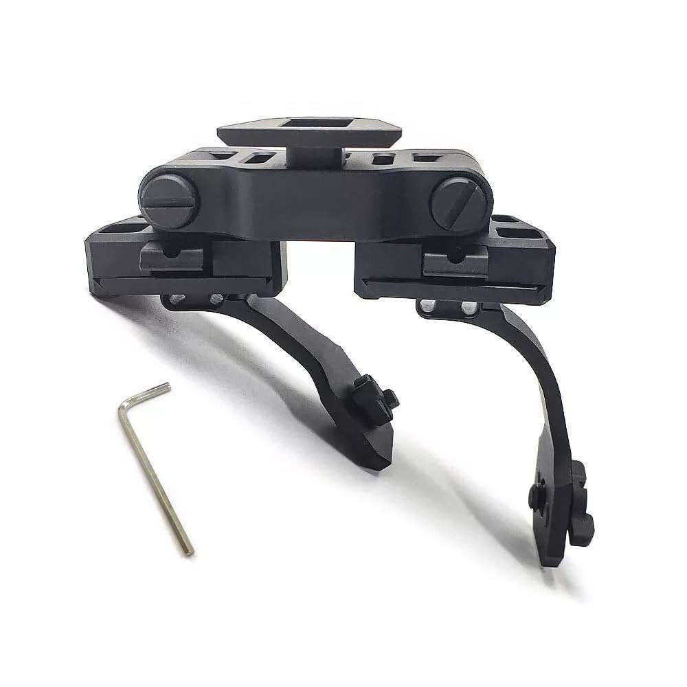 okyass Dual PVS14 Night Vision Bridge Mount NVG J Arm Helmet Mount for Binocular Anodized Metal 5