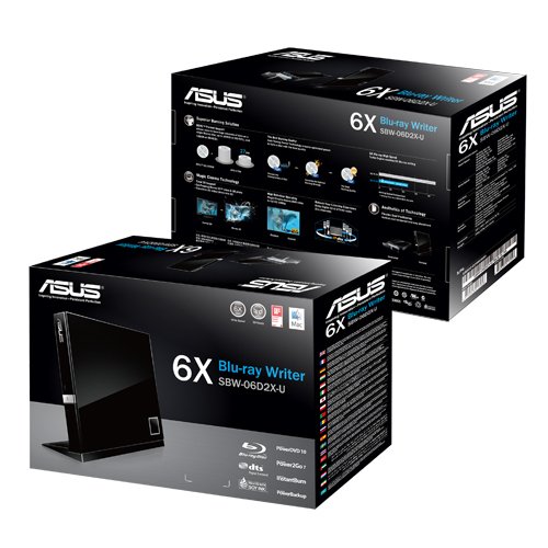 Asus Blu-ray RW EXT USB SBW-06D2X-U BDXL Slim Black Extern Retail, 90-DT20305-UA199KZ (BDXL Slim Black Extern Retail) 6