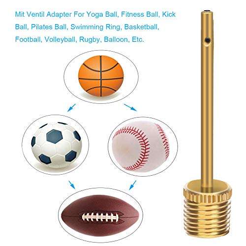 21PCS Brass Presta Schrader Valve Adapter Tools, Ball Pump Needle, Bike Tire Pump Accessories Fit for Gym Balloon Toy 2