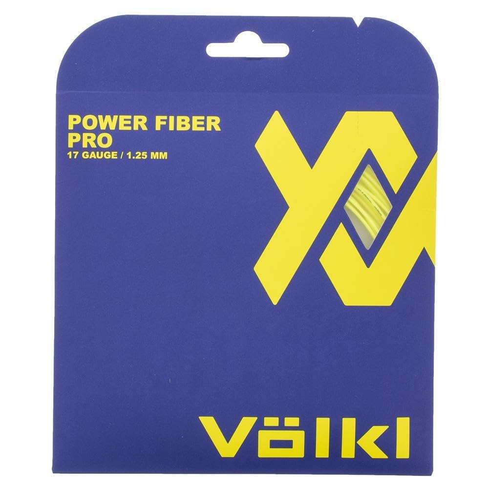 VOLKL Power Fiber Pro | Tennis Racquet String | Durability | Feel & Control | Multifilament String (Neon Yellow, 16, Set) 1