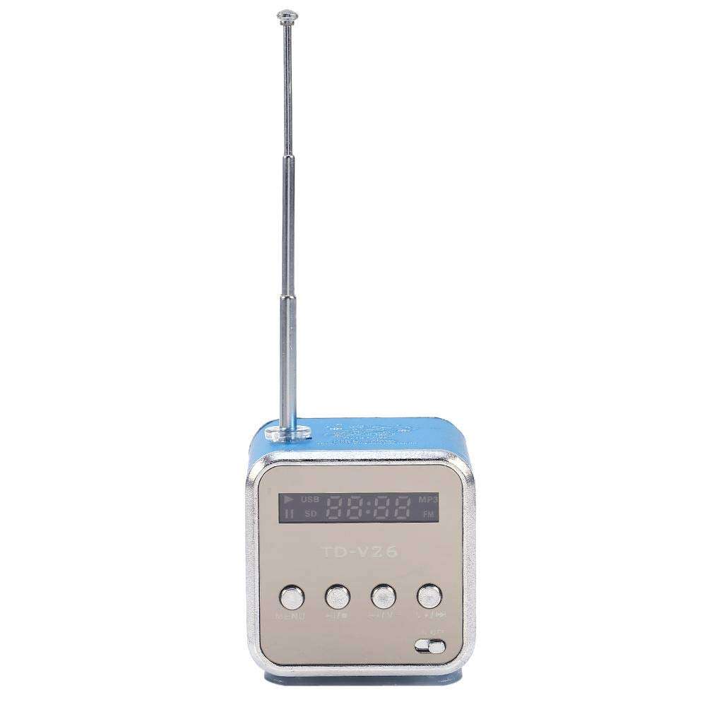 Mini Speaker,Support Memory Card and U Disk,Music Player,Portable FM Radio Stereo,PC Fashion(Blue) 6