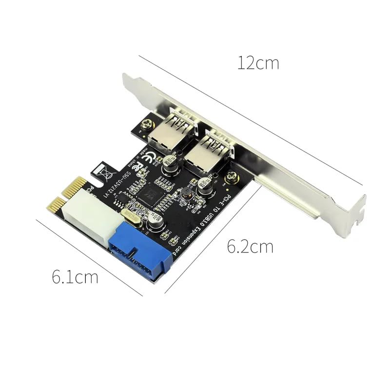USB3 PCI Express Adapter PCI E to USB 3.0 20pin Converter Controller PCIe x1 USB 3 0 2 Ports Adapter USB3.0 PCI-e Expansion Card 5