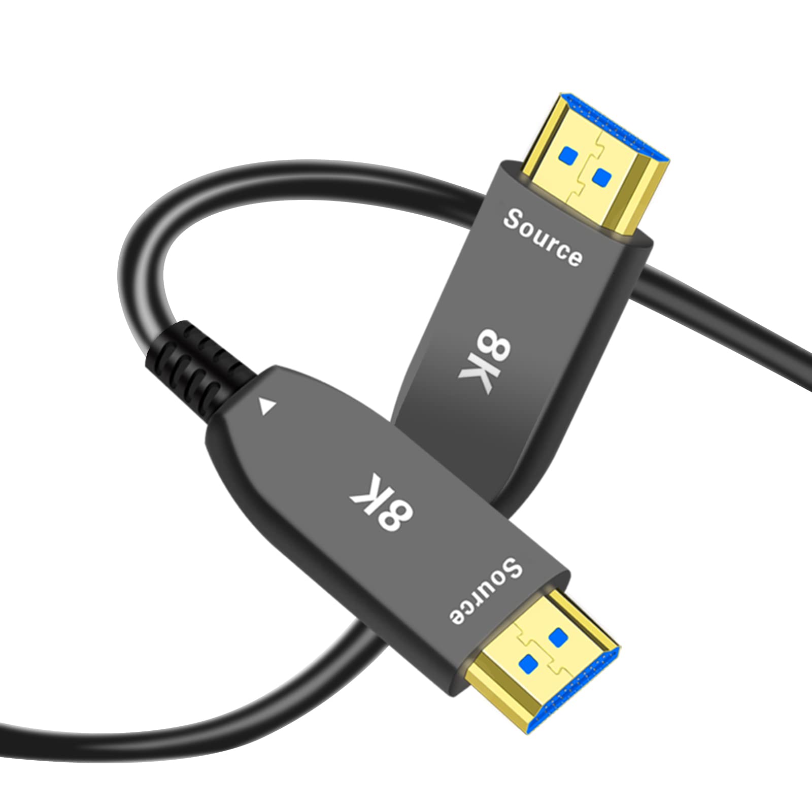 LAiDEWEiSi 8K Fiber Optic HDMI 2.1 Active Optical Cable, 48Gbps 8K60Hz/4K144Hz High-Speed HDR eARC 3D Dolby Support, Ultra HD for Home Theater, VR, Gaming, Streaming, PS5, Xbox, 4K/8K TVs (10ft/3m) 1