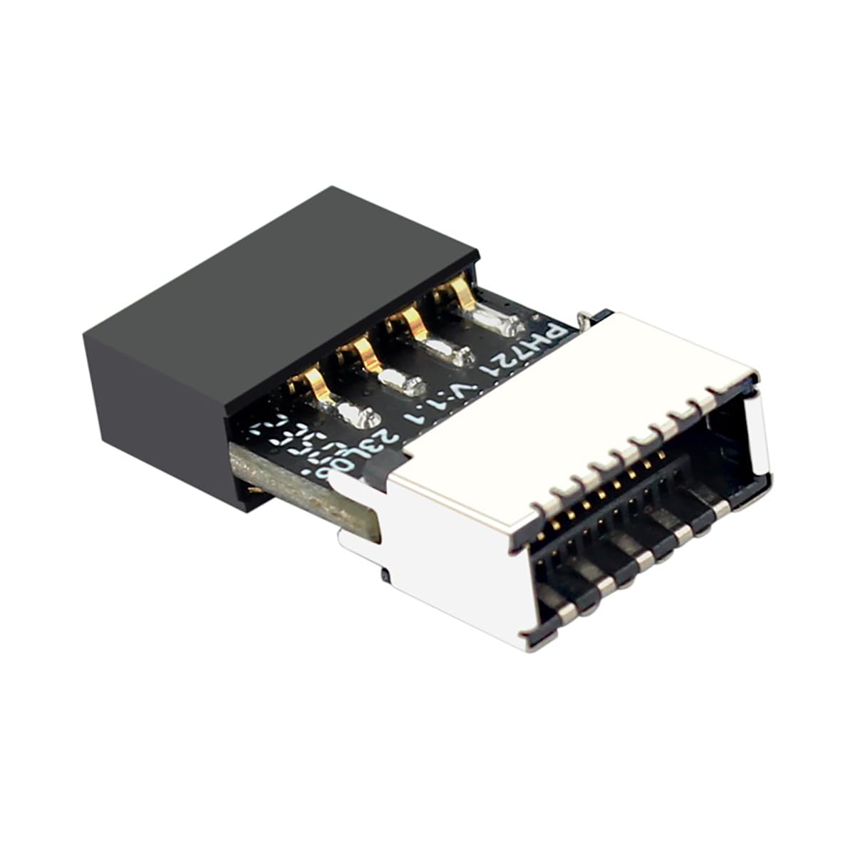PH721 Motherboard USB2.0 9PIN to Type-E Adapter Male to Famale Connector USB C Front Panel Socket (6Pcs) 6