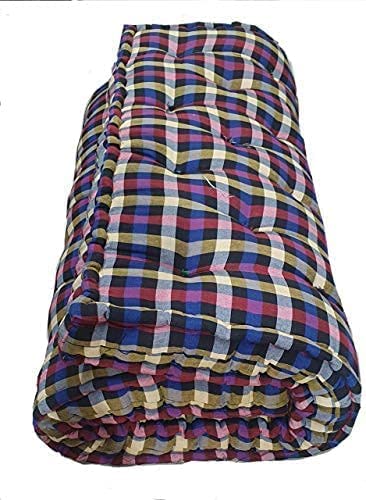 Rajasthan Handloom Soft Cotton Multicolor Mattress, Cotton Gadda (Box Rectangle Type 3 x 6 ft OR 72 x 36 inch)-6kg 4
