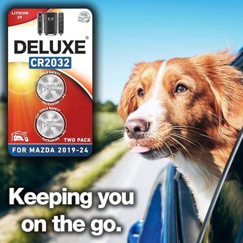 Key Fob Replacement Batteries for Mazda (2019-2025) 3 6 CX-5 CX-30 CX-9 CX-50 CX-90 CX-3 CX-70 MX-5 Miata (Pack of 2) Smart Remote (Check Fitment Guide) 6