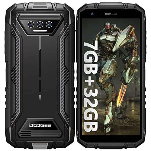 DOOGEE Rugged Smartphone, S41 PRO, Unlocked Android Phone 2023, 7GB+32GB SD 1TB, 5.5" HD, 4G Dual Sim Unlocked Cellphone, 6300mAh, Android 12/IP68 Waterproof/Military Grade Android Phone/NFC | Black 1