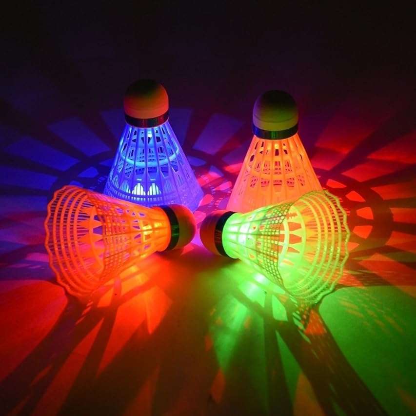 ZHENAN LED Badminton Shuttlecocks Dark Night Glow Birdies Lighting for Outdoor & Indoor Sports Activities (Nylon_5pcs) 6