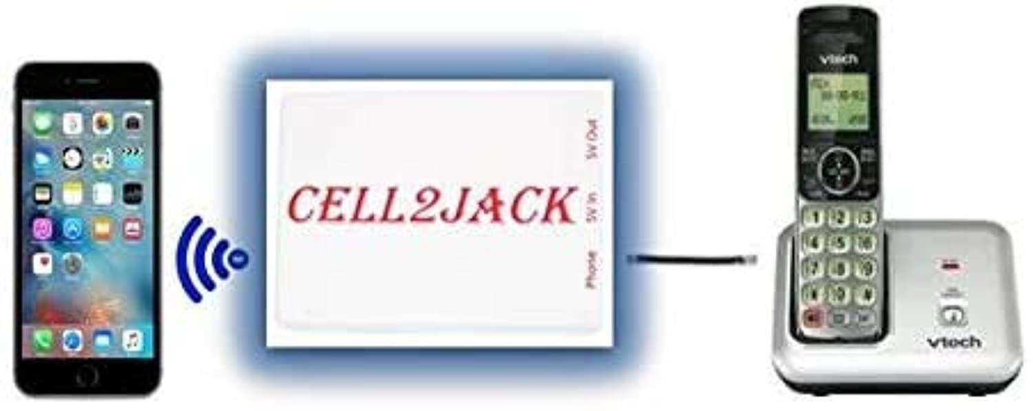 CELL2JACK - Cellphone to Home Phone Adapter, Make and Receive Cell Phone Call on Your landline Phone Free - Cell Phone to Landline Dock - Cell to Landline Converter 1