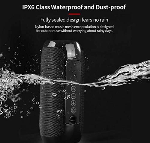 TG117 BT Outdoor Speaker Waterproof Portable Wireless Column Loudspeaker Box with TF Card FM Radio (Black) 3