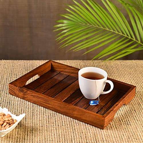 MFS craft world Indian Rosewood Sheesham Handmade and Handcrafted Wooden Serving Tray 3