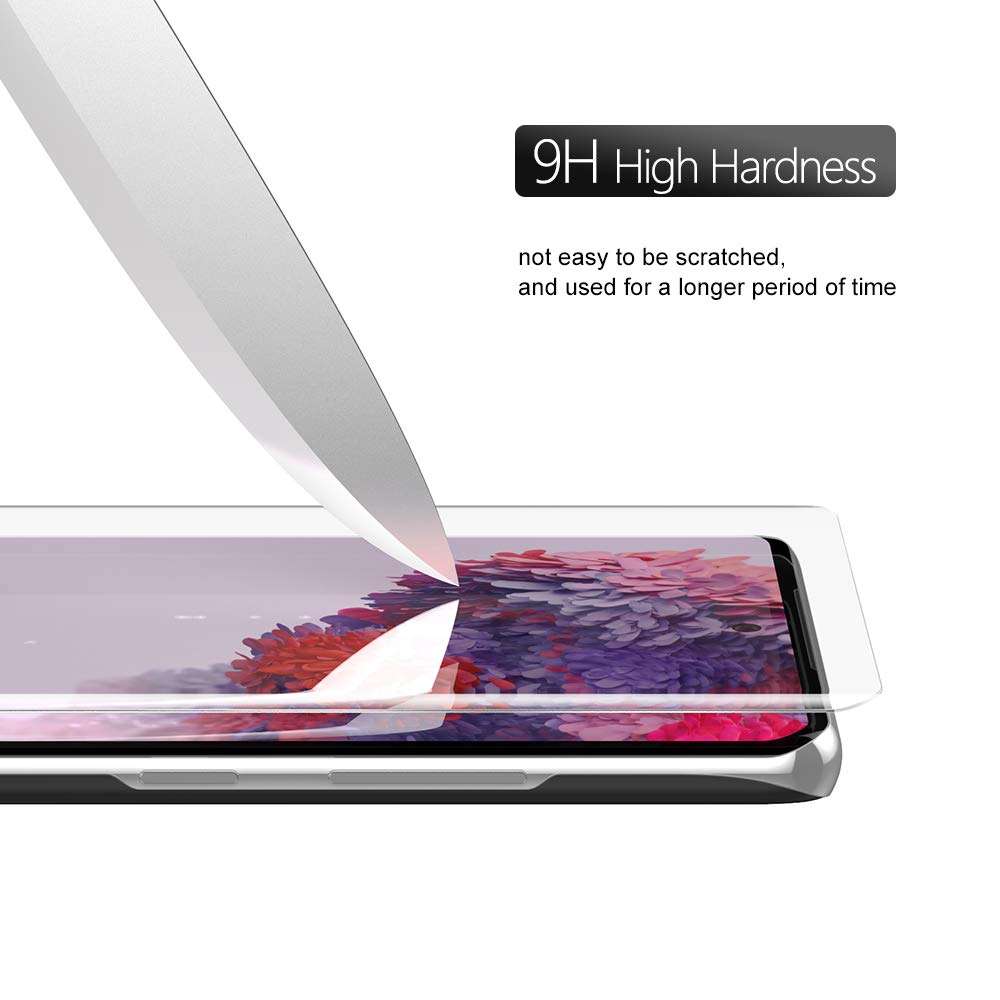ETESTAR Samsung Galaxy S20 Ultra Tempered Glass, Samsung S20 Ultra Screen Protector, 3D Liquid Clear Film Fingerprint Scaner Case Friendly Anti-Scratch Protector for Samsung Galaxy S20 Ultra[ 2 Pack ] 3
