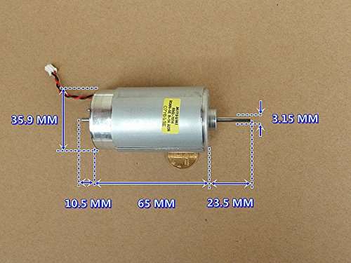 INVENTO - ISC 178 12-24V DC Motor Mitsumi RM2-7614 4200 RPM Dual Shaft High Torque for DIY Projects 2