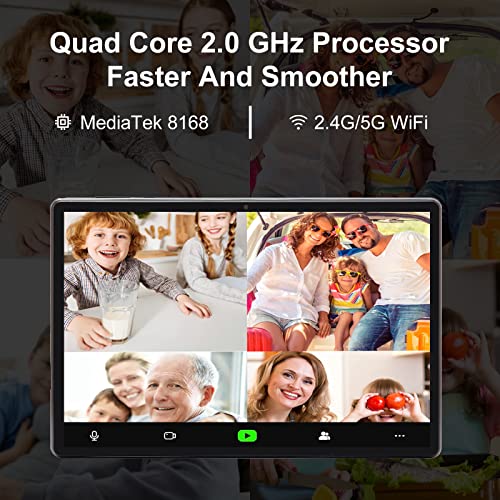 Azeyou Tablet 10.1 inch Android Tablet with 2GB RAM & 32GB Storage, Quad-core 2.0GHz Processor, 2MP & 5MP Dual Cameras, 6000mAh Battery, IPS HD Display, 2.4G/5G WiFi, Bluetooth 5.0, T30 WiFi Tablet 3