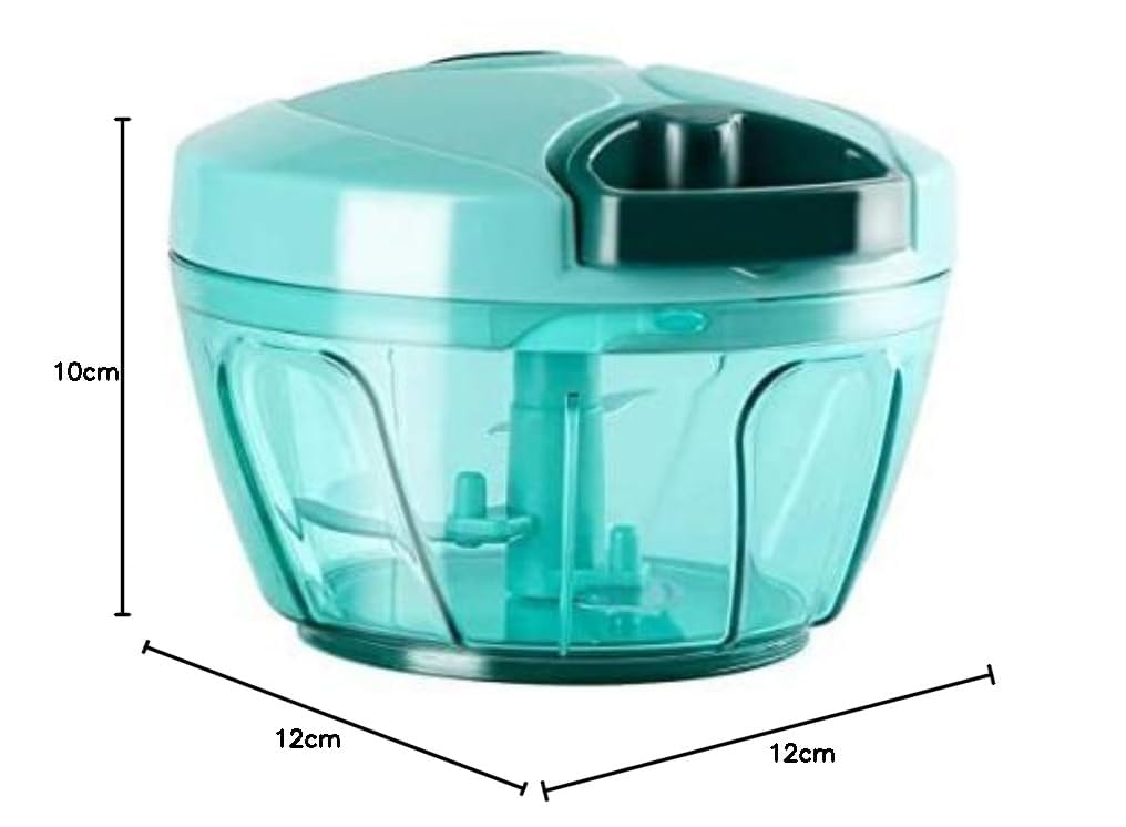 TIZOQ Mini Vegetable Chopper with 3 Blades Effortlessly Chopping Vegetables and Fruits Vegetable Chopper(Pack of 1, Multicolor) 6