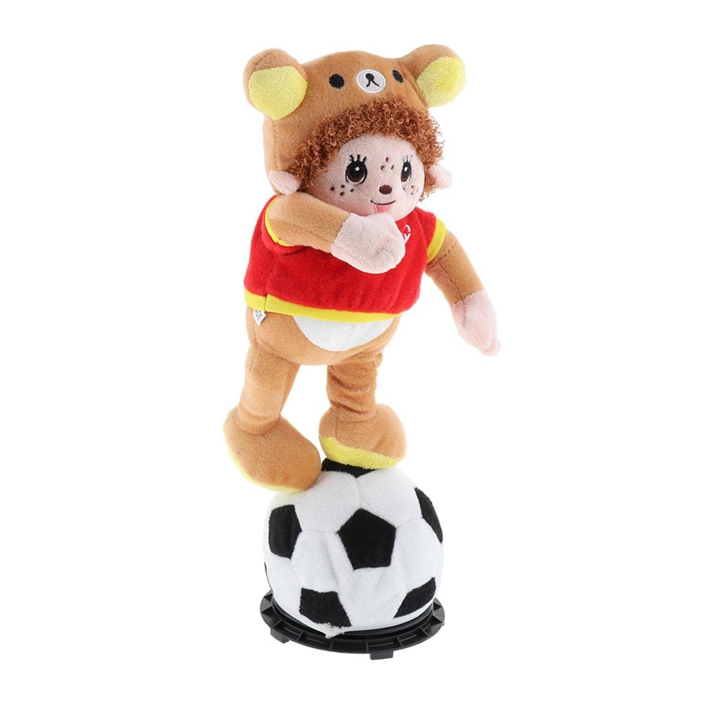 Vybraa Interactive Dancing Football Doll Plush Stuffed Animal Electronic Pets Figure Model Toy Home Desk Decor Ornament - Baby Bear 6