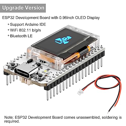 MakerFocus ESP32 OLED WiFi Kit V3 Integrated WiFi Bluetooth CP2102 IoT Development Board with 0.96-inch OLED Display for Arduino Intelligent Scenes 2