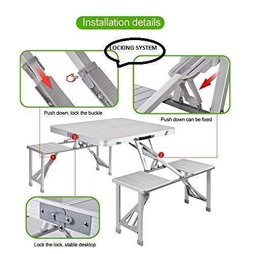 TUSIKO-Picnic-Table-Heavy-Duty-Aluminium-Portable-Folding-Camp-Suitcase-Picnic-Table-and-4-Chairs-Set-with-Umbrella- (SP-1) 6
