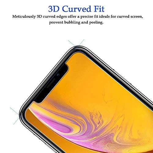RHESHINE Privacy Screen Protector for iPhone 11/ iPhone XR, [1PACK] Anti-Spy Anti-Peep Tempered Glass Screen Protector Cover for iPhone 11/ iPhone XR, 6.1 Inch 4