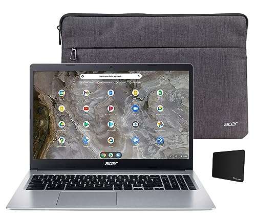Acer Chromebook 315 15.6'' FHD 1080p IPS Touchscreen Light Laptop,Intel Celeron N4020,4GB RAM,64GB eMMC,HD Webcam,WiFi 5,12+ Hours Battery,Chrome OS,Silver with Accessories 2