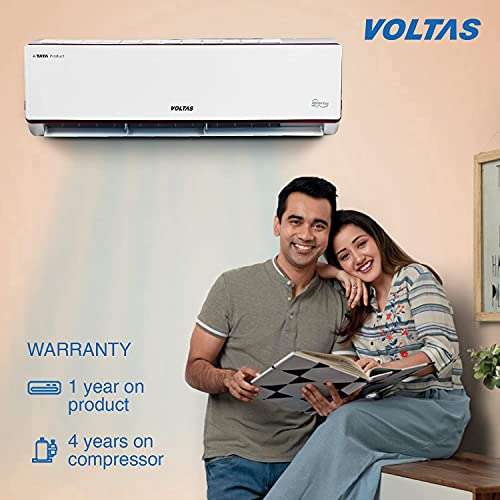 Voltas 1.4 Ton 5 Star Inverter Adjustable Split AC (Copper, 2021 175V ADJ, White) 5