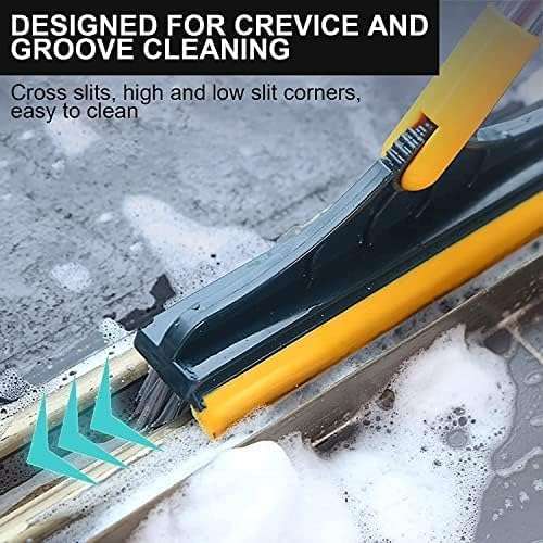 BIRDWING 2-in-1 Toilet Cleaning Brush with Wiper, Floor and Tiles Scrub Brush with Long Handle, 120° Rotating Head for Bathroom, Kitchen and Home Cleaning 6