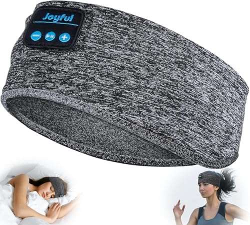 Sleep Headphones Bluetooth 5.3 Headband, Sports Wireless Earphones Sweat Resistant Earbuds with Ultra-Thin HD Stereo Speakers, Sleep Mask for Running,Workout, Yoga,Insomnia,Travel Cool Gadgets Gifts 1