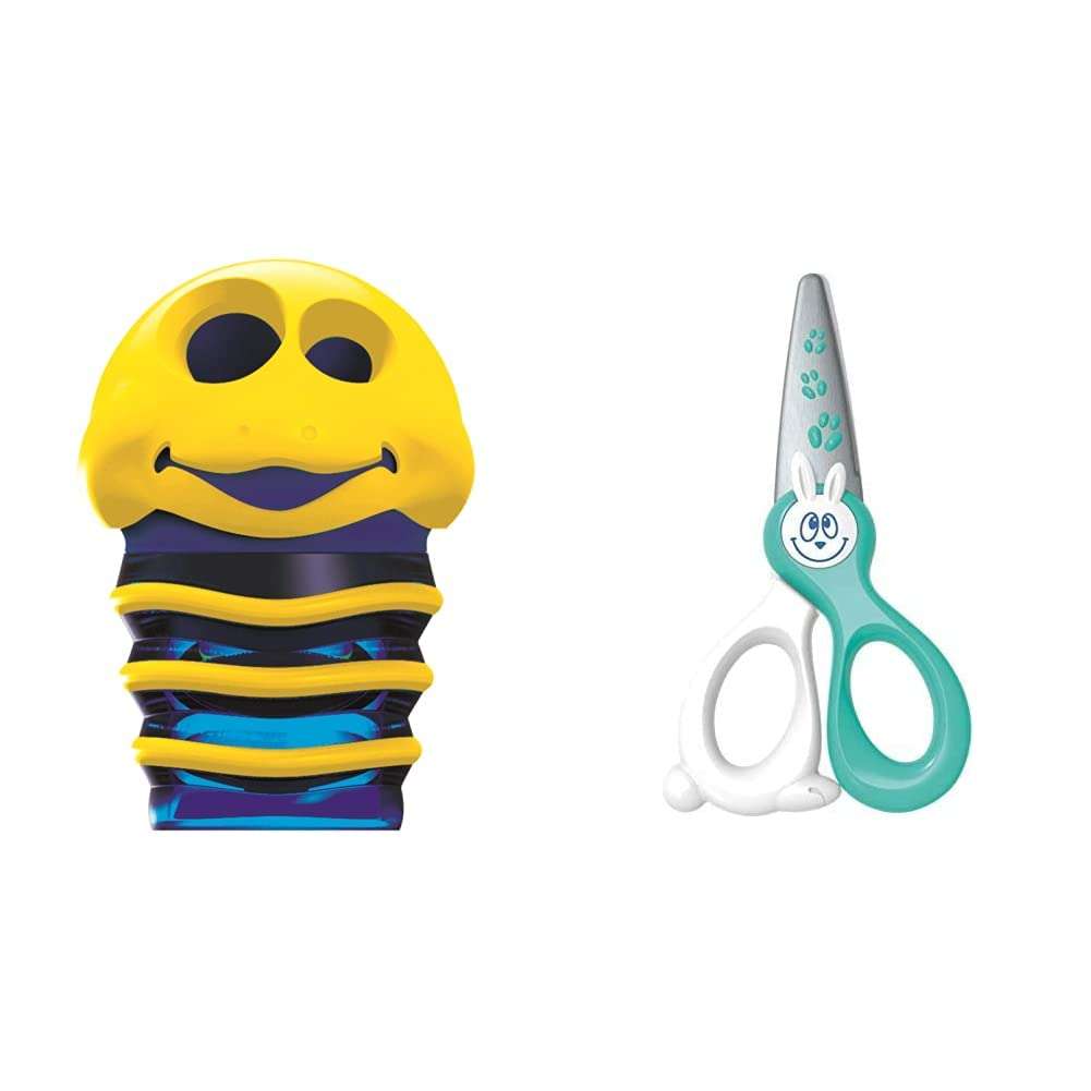Maped Croc Croc Pencil Sharpener & Maped Kidi Cut 12 cm Scissors - Multicoloured 1