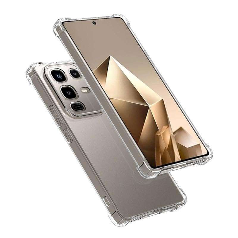PrimeLike Shockproof Bumper Ultra Clear Slim Anti-Slip Grip Soft Flexible Back Cover for Infinix Note 50s (Transparent) 1