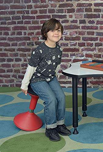Primelife Plastic Height Adjustable Stool for Classroom,Study Groups,Libraries,Open Spaces collaborative Learning,Behind a Desk or on its own (Revolving Stool Multi), Multicolour, Medium 5