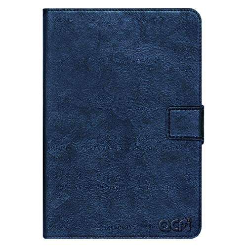 Acm Multi Protective Leather Flip Case with Viewing Stand Compatible with Vizio Vz K01 Tablet Front & Back Cover Royal Black 6