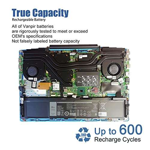 VANPIR MV07R Laptop Battery Replacement for Dell G3 15 3500 3590 G5 5500 5505 SE Series Notebook 0JJRRD 266J9 15.2V 68Wh 4250mAh 3