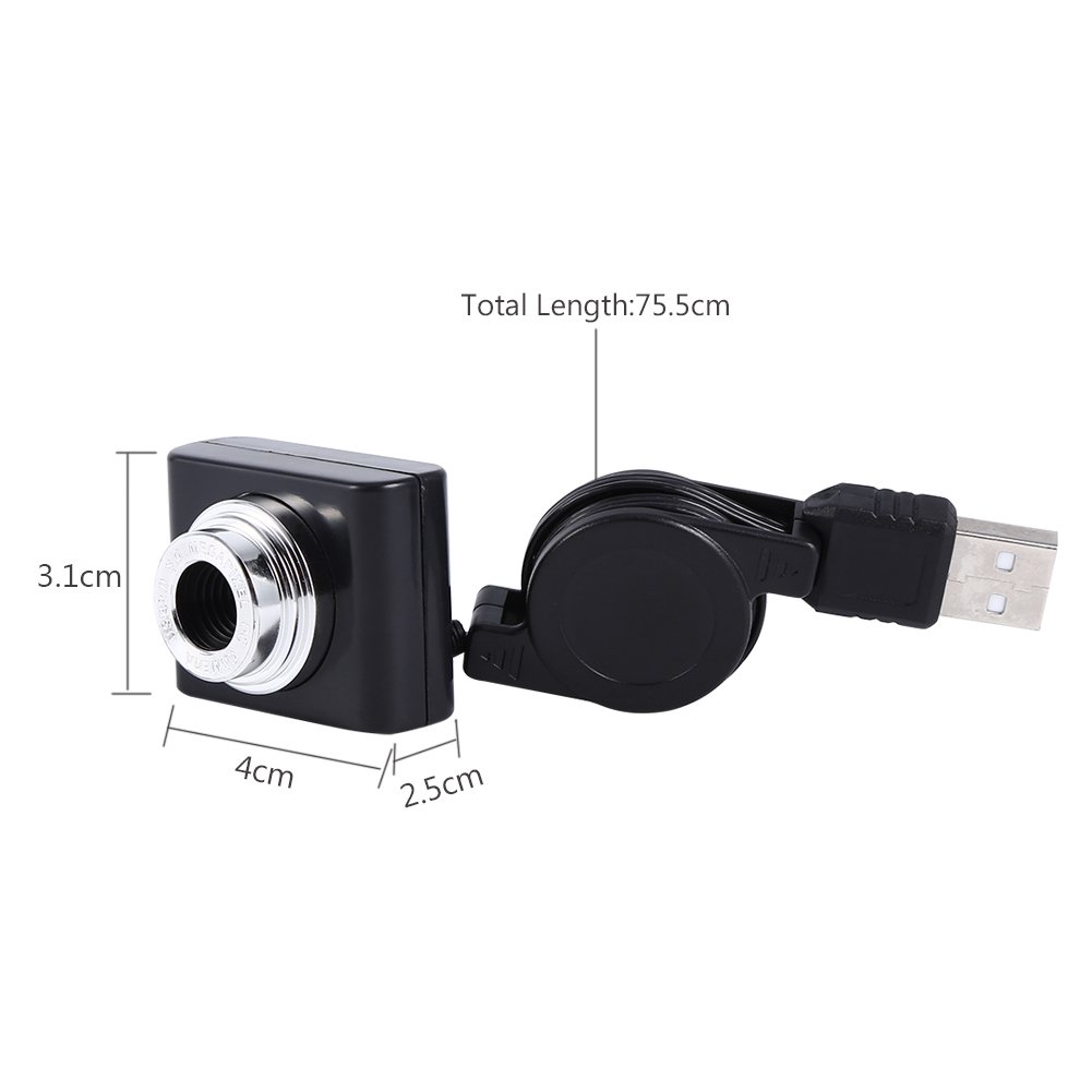 Cuifati HD USB Camera/Webcams for Raspberry Pi 3 B (Plug and Play), F6MM Lens Focal 640 x 480 Resolution Screen Display Output, with 75cm Cable, No Drivers Required 6